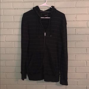 Hurley grey striped zip up